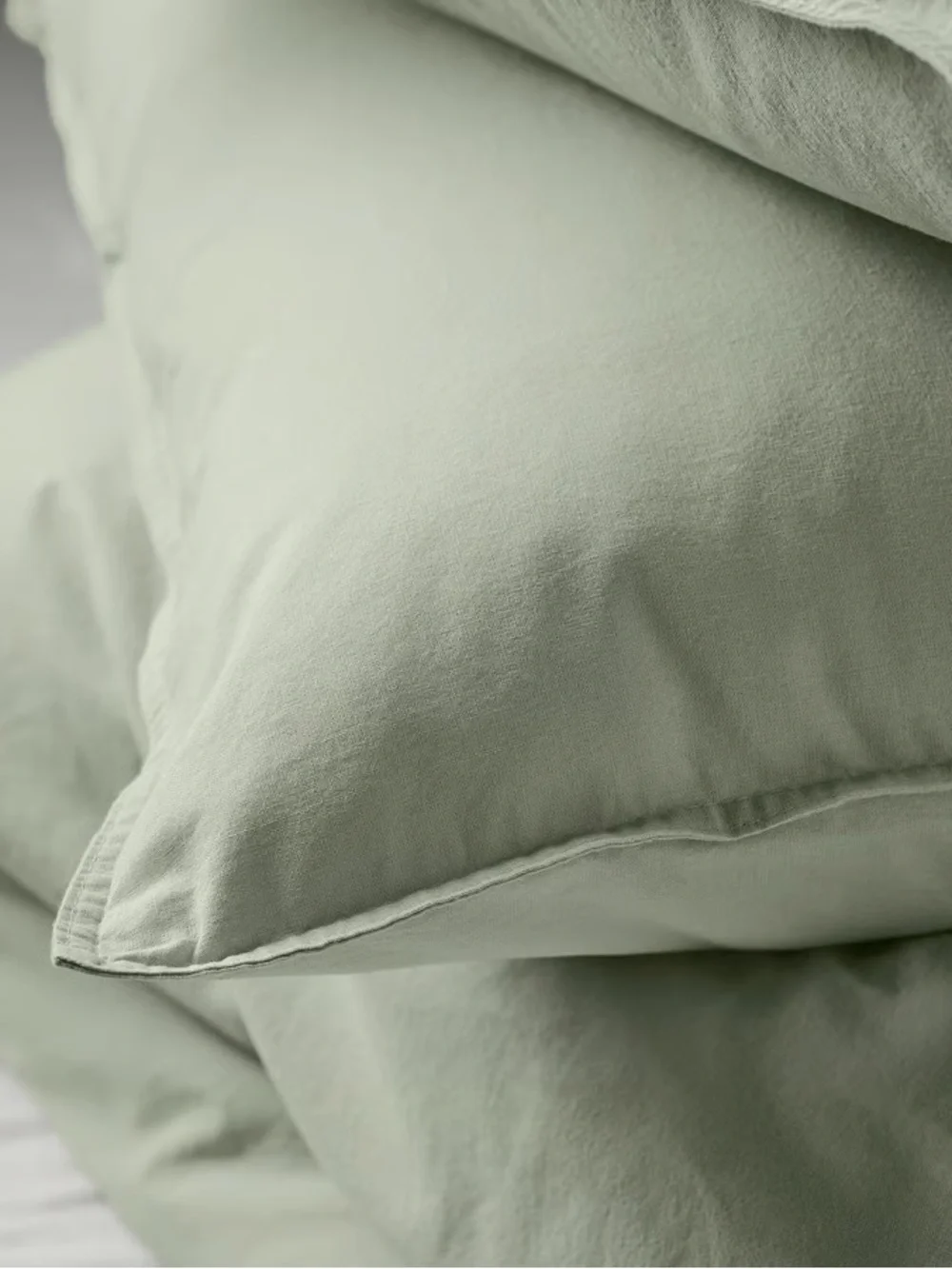 Sage Green Cotton Duvet Set - Queen/Full